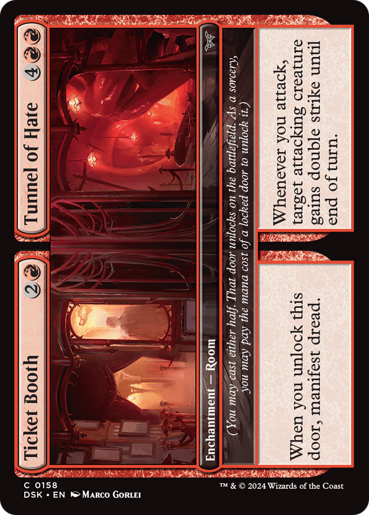 Ticket Booth // Tunnel of Hate (DSK-158) - Duskmourn: House of Horror Foil