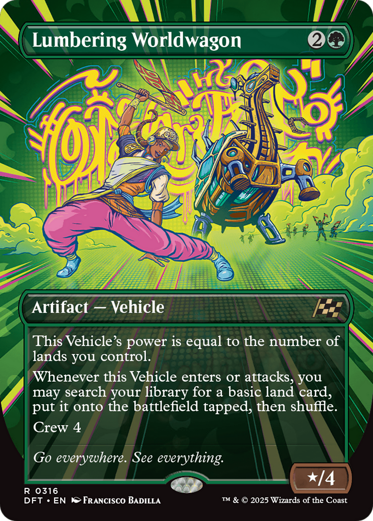 Lumbering Worldwagon (DFT-316) - Aetherdrift (Borderless) Foil