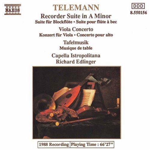Richard Edlinger - Recorder Suite / Viola Concerto / Tafelmusik Music CD