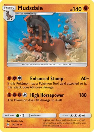 Mudsdale 076/145 - SM Guardians Rising Holofoil