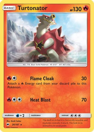 Turtonator 026/147 - SM Burning Shadows Reverse Holofoil