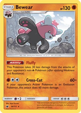 Bewear 056/111 - SM Crimson Invasion Reverse Holofoil