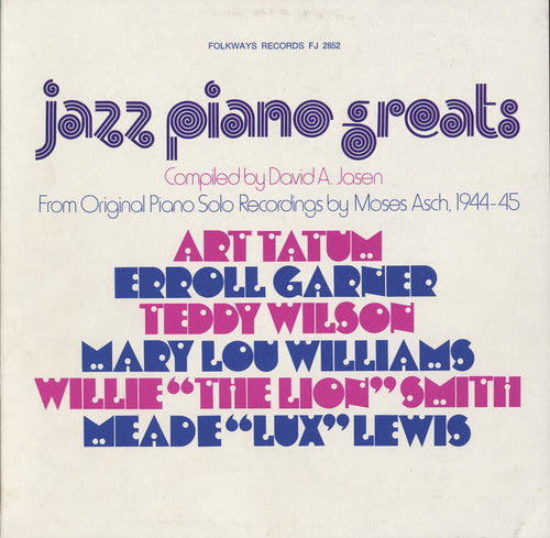 Jazz Piano Greats From Original Piano Solo Record - Jazz Piano Greats / Various Music CD