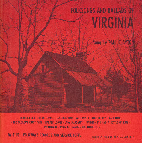 Paul Clayton - Folksongs and Ballads of Virginia Music CD