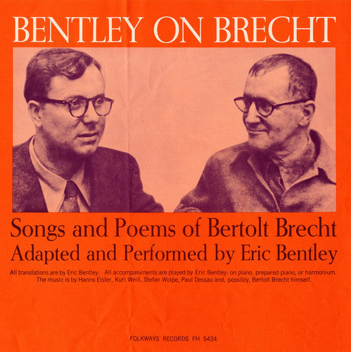 Eric Bentley - Bentley on Brecht: Songs & Poems of Bertolt Brecht Music CD