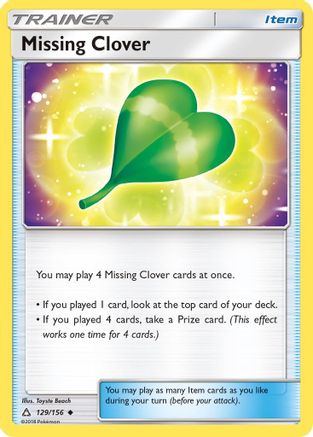 Missing Clover 129/156 - SM Ultra Prism