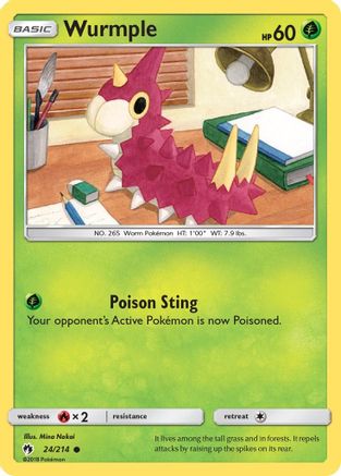 Wurmple 024/214 - SM Lost Thunder