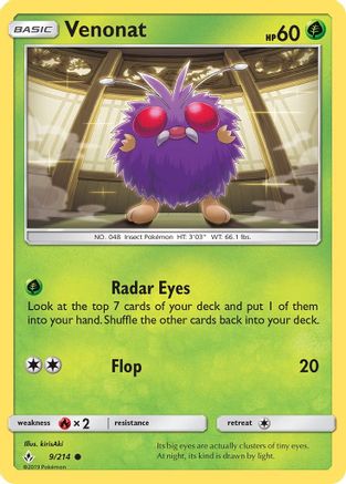 Venonat 009/214 - SM Unbroken Bonds