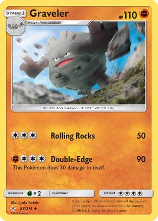 Graveler 088/214 - SM Unbroken Bonds