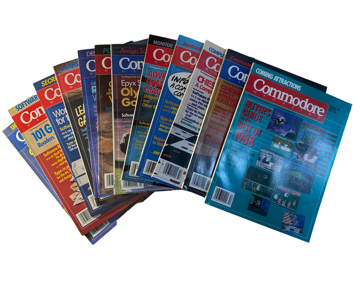 Commodore Magazine 1988 Back Issue(s) C64 C128 VIC-20 Commodore 64 Magazine