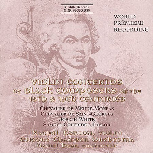 Rachel Barton Pine - VLN Ctos By Black Composers of the 18th-19th Cent Music CD