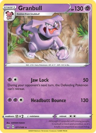 Granbull 071/189 - SWSH03 Darkness Ablaze