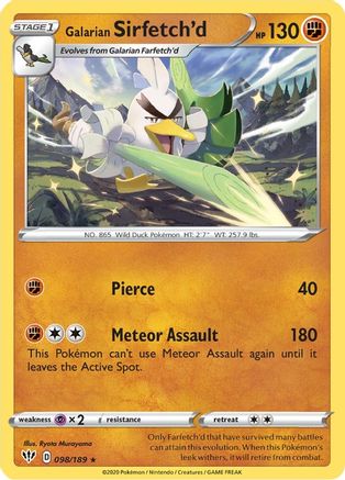 Galarian Sirfetch'd 098/189 - SWSH03 Darkness Ablaze