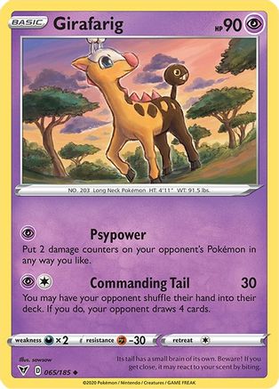 Girafarig 065/185 - SWSH04 Vivid Voltage Reverse Holofoil