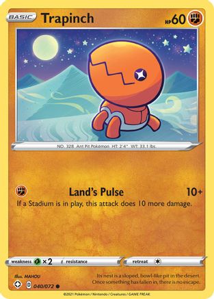 Trapinch 040/072 - Shining Fates Reverse Holofoil