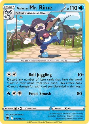 Galarian Mr. Rime 035/163 - SWSH05 Battle Styles