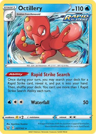 Octillery 037/163 - SWSH05 Battle Styles Holofoil