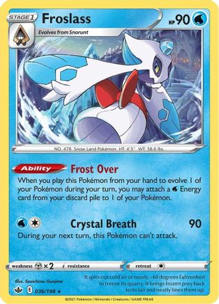 Froslass 036/198 - SWSH06 Chilling Reign Holofoil