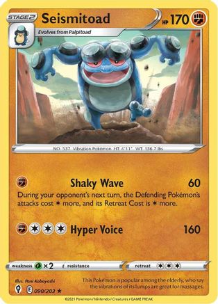 Seismitoad 090/203 - SWSH07 Evolving Skies