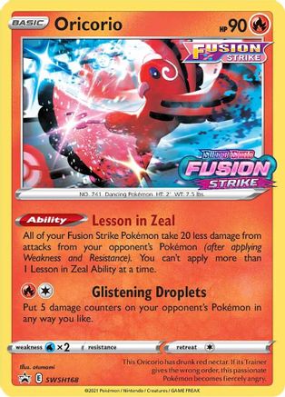 Oricorio (Prerelease) SWSH168/307 - SWSH Sword & Shield Promo Cards Holofoil