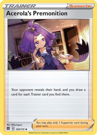 Acerola's Premonition 129/172 - SWSH09 Brilliant Stars