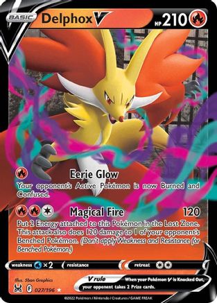 Delphox V 027/196 - SWSH11 Lost Origin Holofoil