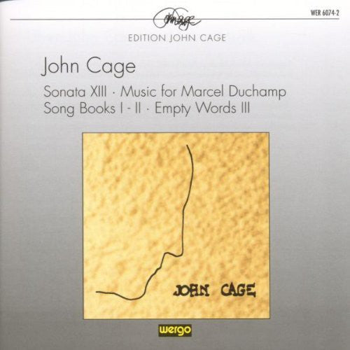 Cage - Sonata Xiii / Song Books I-II Music CD
