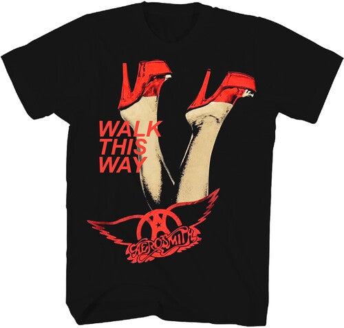 Aerosmith Walk This Way Tshirt Lg Blk 38441080a3 - Aerosmith Walk This Way Tshirt Lg Blk 38441080a3 - Apparel