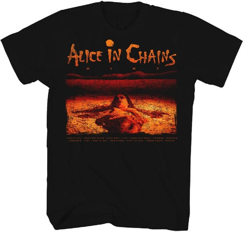 Alice In Chains Dirt Album Trk List Tshirt Xlg Blk - Alice In Chains Dirt Album Trk List Tshirt Xlg Blk - Apparel