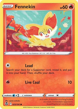Fennekin 025/195 - SWSH12 Silver Tempest