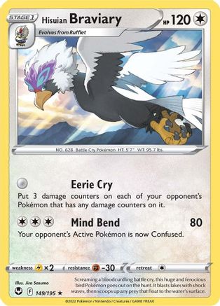 Hisuian Braviary 149/195 - SWSH12 Silver Tempest