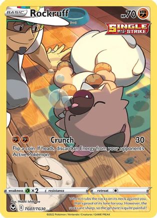 Rockruff TG07/TG30 - SWSH12 Silver Tempest Trainer Gallery Holofoil