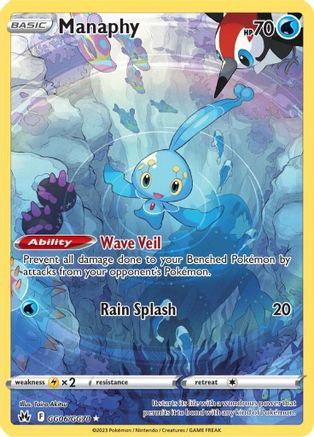 Manaphy GG06/GG70 - Crown Zenith Galarian Gallery Holofoil