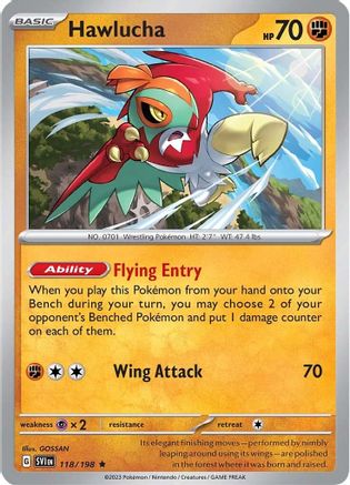 Hawlucha 118/198 - SV01 Scarlet & Violet Base Set Holofoil