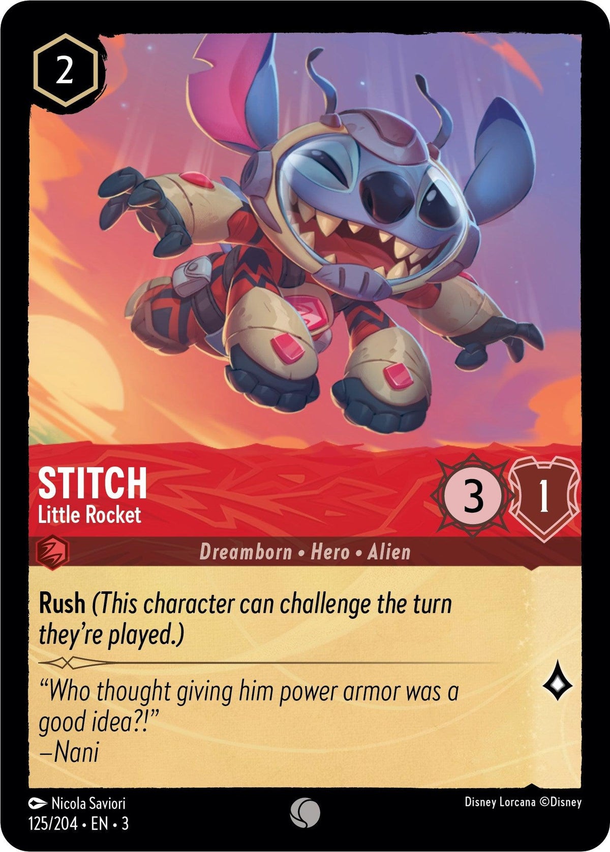Stitch - Little Rocket (125/204) - Into the Inklands