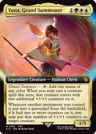 Yuna, Grand Summoner (Extended Art) (FIC-192) - Commander: FINAL FANTASY Foil