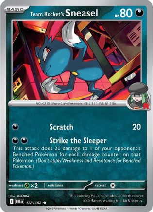 Team Rocket's Sneasel 128 - SV10 Destined Rivals Holofoil