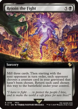 Rejoin the Fight (Extended Art) (FIC-118) - Commander: FINAL FANTASY Foil