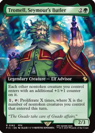 Tromell, Seymour's Butler (Extended Art) (FIC-162) - Commander: FINAL FANTASY Foil