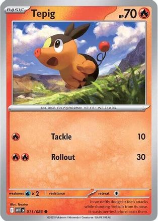 Tepig 011/086 - SV White Flare