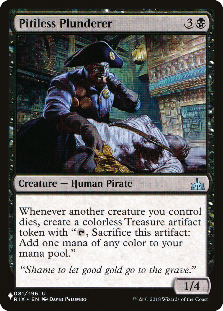 Pitiless Plunderer (LIST-RIX-81) - The List