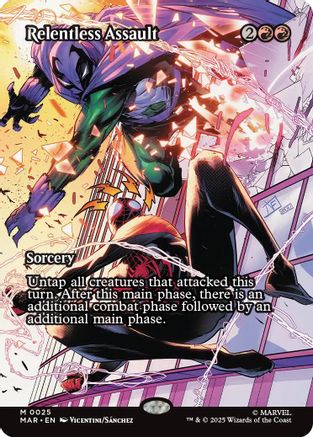 Relentless Assault (Borderless) (MAR-025) - Marvel Eternal-Legal