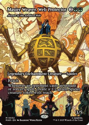 Master Weaver, Web Protector - Arasta of the Endless Web (Borderless) (MAR-032) - Marvel Eternal-Legal