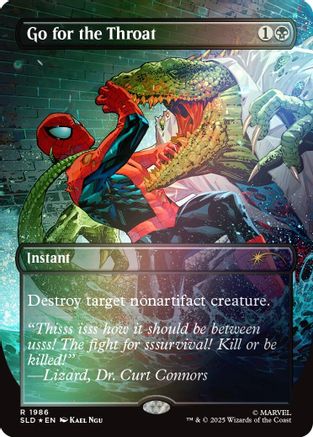 Go for the Throat (Rainbow Foil) (SLD-1986) - Secret Lair Drop Series Foil