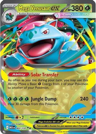 Mega Venusaur ex 003/132 - ME01 Mega Evolution Holofoil