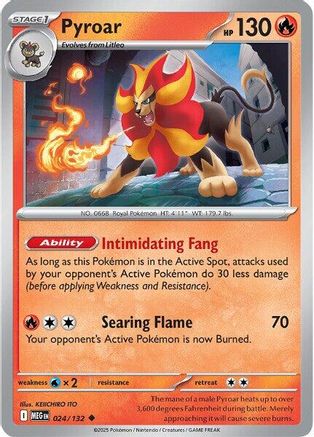 Pyroar 024 - ME01 Mega Evolution