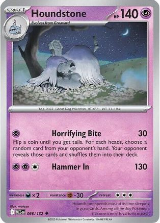 Houndstone 066/132 - ME01 Mega Evolution Reverse Holofoil
