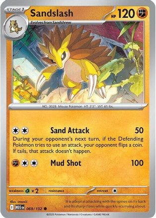 Sandslash 069 - ME01 Mega Evolution Reverse Holofoil