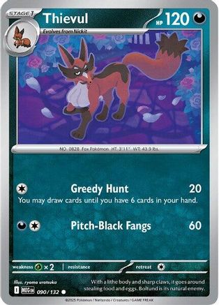 Thievul 090 - ME01 Mega Evolution Reverse Holofoil
