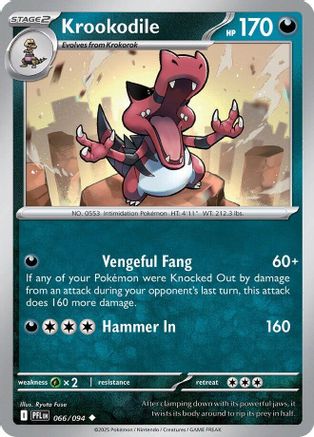 Krookodile 066 - ME02 Phantasmal Flames Reverse Holofoil